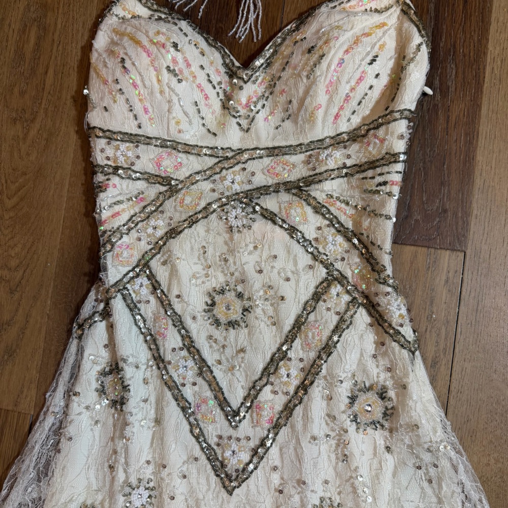 Vintage Y2K Beaded Dress Vintage Beaded Dress Sue Wong Wedding Dress Lace Fairy - Picture 6 of 15